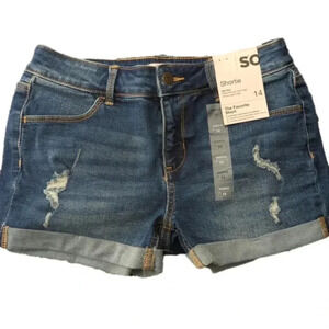 SO girls denim shortie shorts